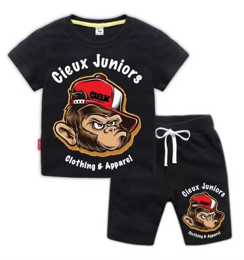 Baby Boys & Baby Girls Casual T-shirt Shorts  (Just Hanging White and Yellow Combo)