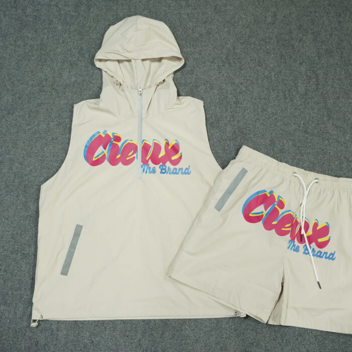 Men Jacket Shorts Reflect Sweatsuit Brand Summer Clothing Outfits Casual Two Piece Mens Reflective Tracksuit Sets